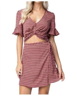 Honey Punch Picture Perfect Mini Dress - Red