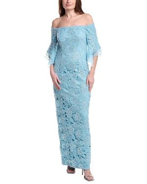 adrianna papell light blue sequin dress Adrianna Papell Women's Knit Crepe Draped Midi Dress, Navy Blue, 12 main image 0