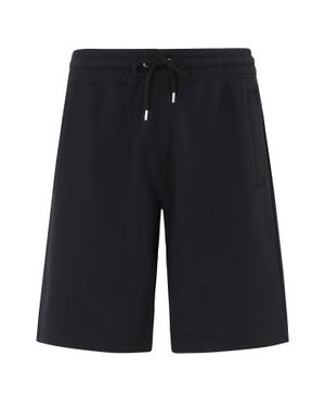 Maison Kitsuné Oversized Drawstring Elastic Waistband Cotton Shorts - Black