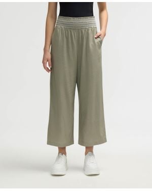 NVLT Smocked Waist Cropped Pant - Green