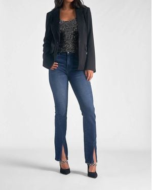 Elan Rhinestone Rock Blazer - Blue