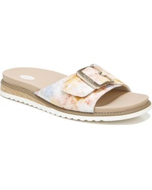 Dr. Scholls Originalist 2 Buckle Slip-On Slide Sandals - White