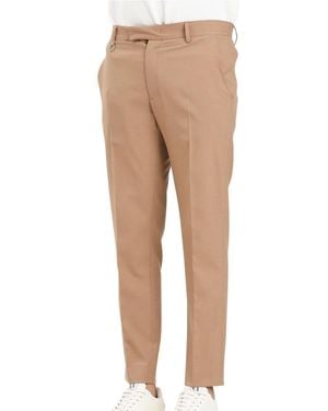 GOLDEN CRAFT 1957 Tailored Wool-Blend Pants - Natural