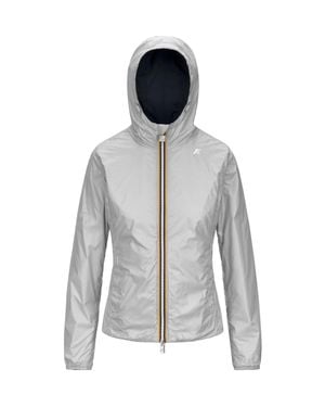 K-Way Technical Nylon Zip-Up Jacket - Gray