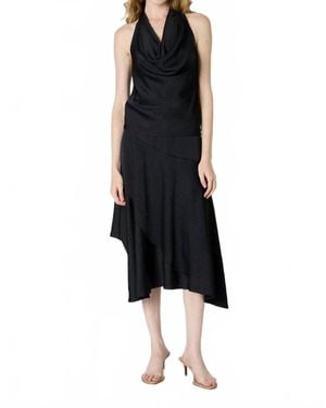 Nia Solana Satin Sleeveless Top - Black
