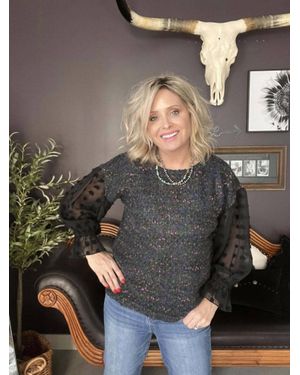 Ivy Jane Confetti Top - Gray