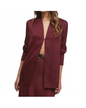 FAVORITE DAUGHTER Izzy Long Sleeve Top - Red
