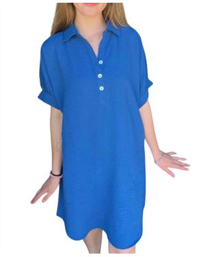 Ivy Jane Nautical Campshirt Dress - Blue