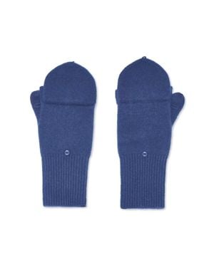 White + Warren Cashmere Pop Top Glove - Blue