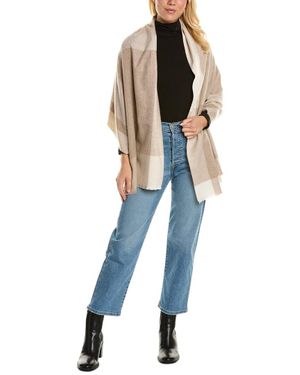 Bruno Magli Colorblocked Cashmere Wrap - Blue