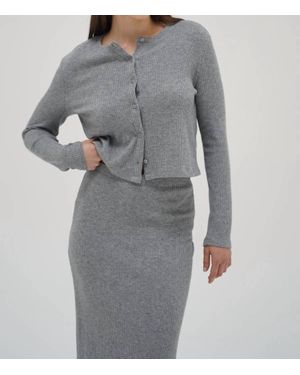 LNA Mira Knit Cardigan - Gray