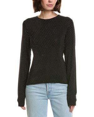 FRAME Frame The Rhinestone Jersey Top - Black