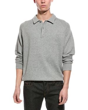 Slate & Stone Raglan Polo Sweater - Gray