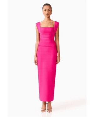 Elliatt Naomi Fitted Top And Skirt Set - Pink