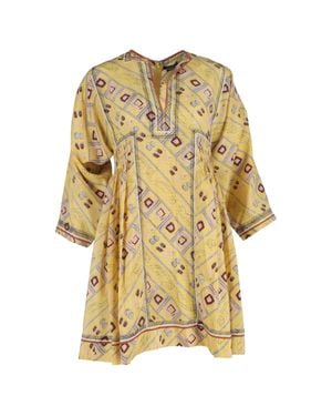 Isabel Marant Thurman Printed Min Dress - Yellow