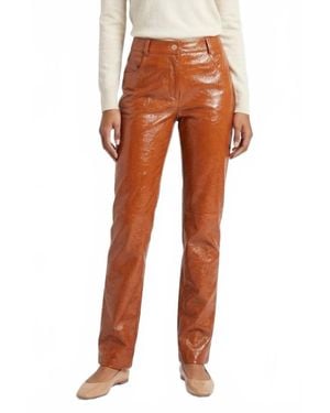MSGM Contemporary Straight Leg Pants - Orange