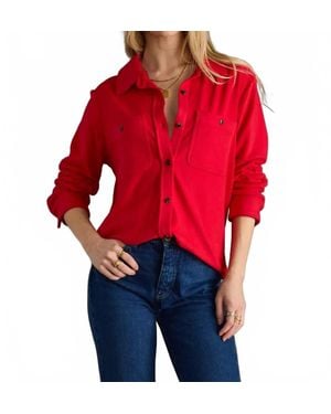 Panache Apparel Super Soft Button Up Shirt - Red
