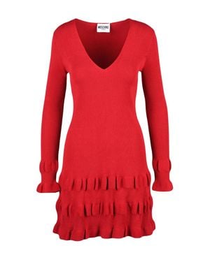 Moschino Viscose-Blend Fit-And-Flare Dress - Red