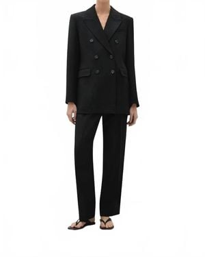A.Emery Blanche Double-Breasted Blazer - Black