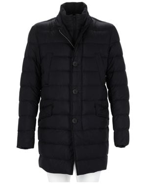 Herno Long Quilted Polyamide Down Jacket - Black