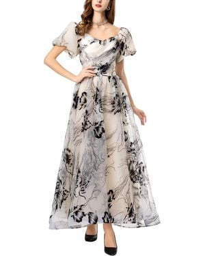 BURRYCO Printed Maxi Dress - White