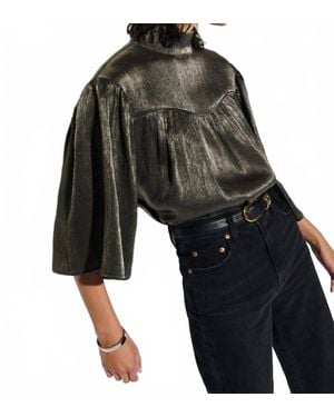 Nation Ltd Marci Mock Neck Top - Black