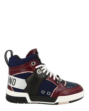 Moschino Streetball Asymmetrical High-Top Sneakers - Blue