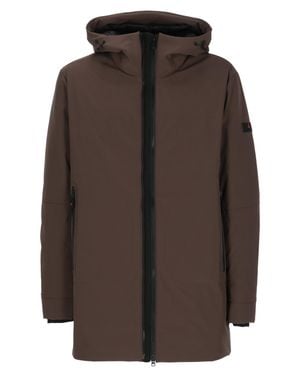 Peuterey Metide Hooded Padded Long Coat - Brown
