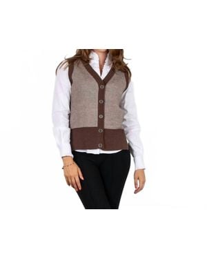 Marble Relaxed Fit Cottton Vest - Black