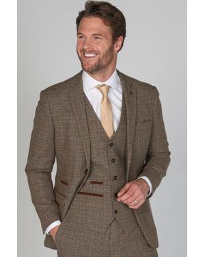 Paul Andrew Ralph -Tweed Check Blazer Peaky Blinders - Brown