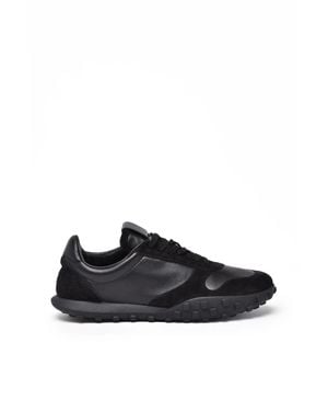 Jil Sander Leather Suede Sneakers - Black