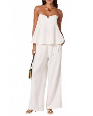 Astr Talulla Strapless Top - White