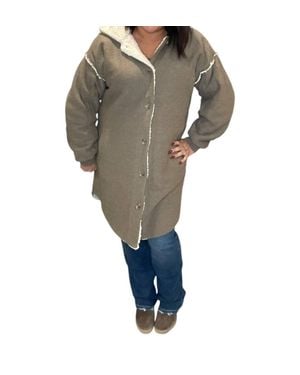 Saltwater Luxe Sherpa Lined Open Jacket - Gray