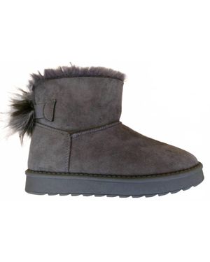 Charlie Paige Fuzzy Boots - Black
