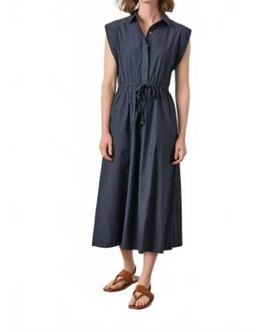 Lilla P Gusset Sleeve Maxi Dress - Blue