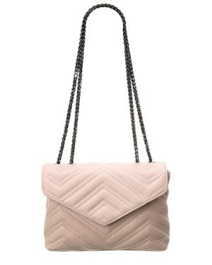 Italian Leather Shoulder Bag - Pink