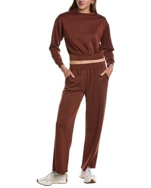 Marion 28In 2Pc Straight Pant & Sweatshirt Set - Red