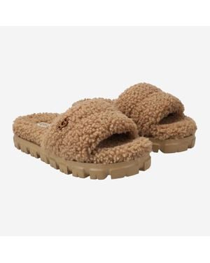 UGG Cozetta Curly 1130838-Che Slide Slippers Chestnut Sheepskin Open Toe - Brown
