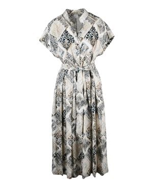 Eleventy Linen Shirt Dress - White