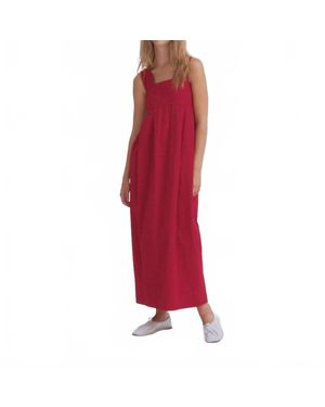 Sayaka Davis Thick Strap Cocoon Long Dress - Red