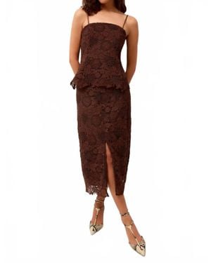 Marie Oliver Joelle Lace Top - Brown