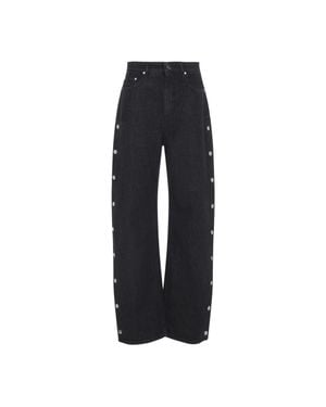 Sportmax Galante Snap Cotton Jeans - Blue