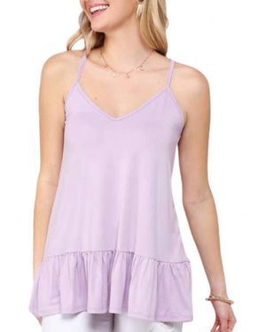 Ninexis Ruffle Hem With Adjustable Cami - Purple