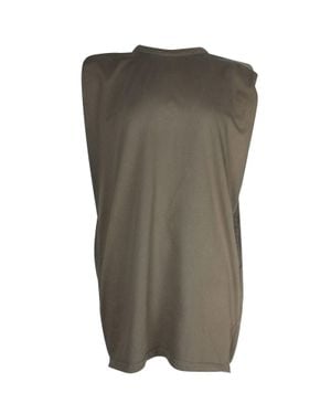 Frankie Shop Frankie Shop Tina Padded Shoulder Muscle Shirt Mini Dress - Green