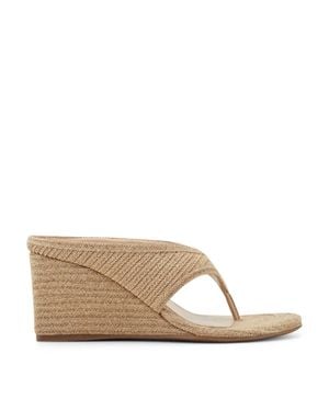 Marc Fisher Udena Wedge Thong Sandal - Natural