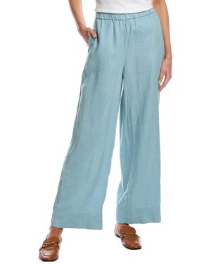 Eileen Fisher Linen Wide Leg Pant - Blue