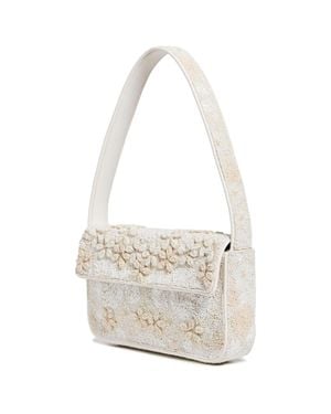 STAUD Tommy Beaded Shoulder Bag, Garden Party - White