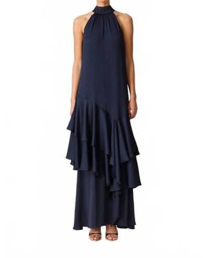 Elliatt Varella Halter Gown - Blue