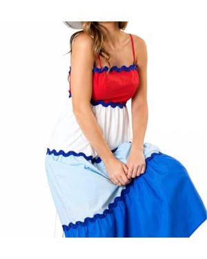 Warp & Weft Tiered Maxi Dress - Blue