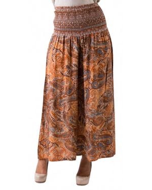 Gigi Moda Paisley Jasper Wide Leg Pant - Brown
